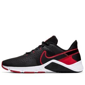 NIKE Men's Legend Essential 2 Black University Red Shoes Size 10